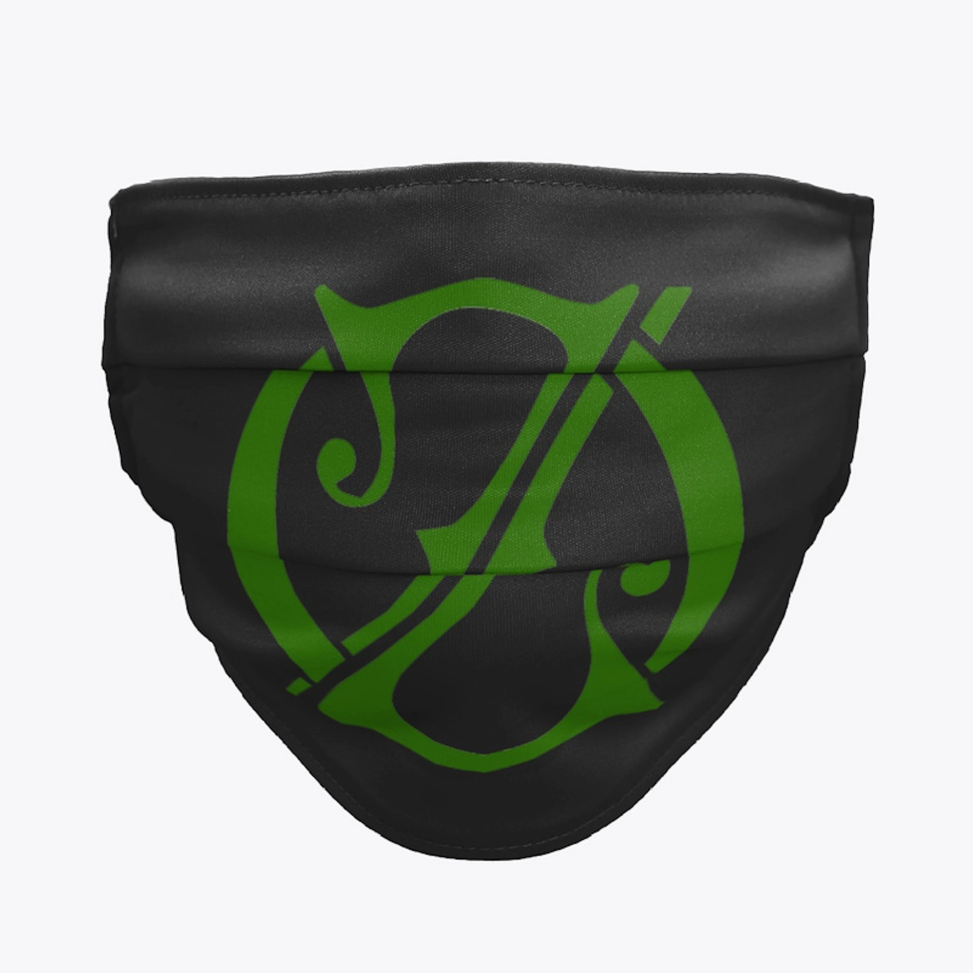 Oz Emblem Face Mask (Green on Black)